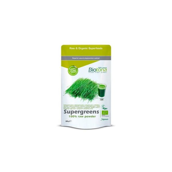 Supergreens Raw Powder Bio 200g - Biotona - Crisdietética