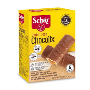 Chocolix巧克力和焦糖棒-Schar-Crisdietética