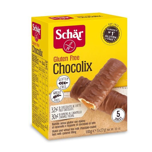 Chocolix Barras de Chocolate e Caramelo - Schar - Crisdietética