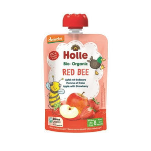 Puré de Fruta Abeja Roja Ecológica 8M 100g -Holle - Crisdietética