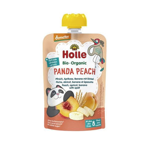Puree of Fruits Panda Peach 8M Biological 100g - Holle - Crisdietética