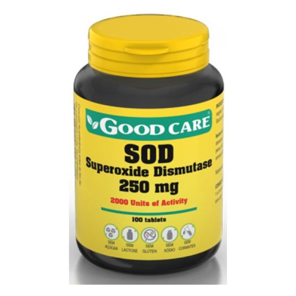 SOD Superoxide Dismutase 250mg 100 Comprimidos - Good Care - Crisdietética