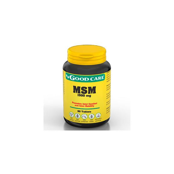 MSM 1500mg 60 comprimidos - Good Care - Crisdietética