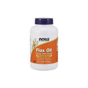 Flax Oil 1000mg 120 Capsules - Now - Crisdietética