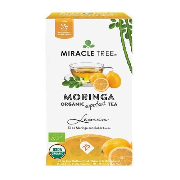 Chá de Moringa e Limão 25 Saquetas - Miracle Tree - Crisdietética