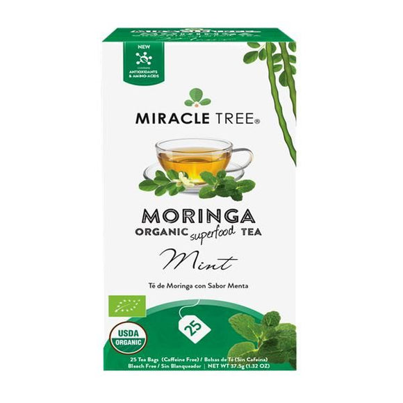 Chá de Moringa e Menta 25 Saquetas - Miracle Tree - Crisdietética