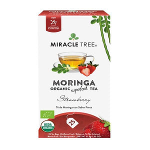 Moringa- und Erdbeertee 25 Beutel - Wunderbaum - Crisdietética