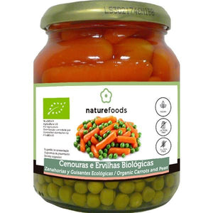 Organic Cooked Carrots and Peas 340g - Naturefoods - Crisdietética