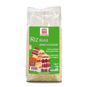 Semi-Round Brown Rice 1kg - Celnat - Crisdietética