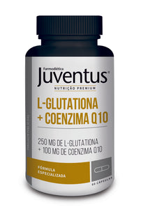 L-Glutationa 250mg + Coenzima Q10 100mg 60 Cápsulas - Juventus Premium - Crisdietética