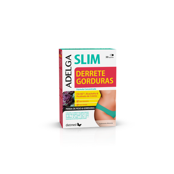 Adelga Slim Derrete Gorduras 30 Cápsulas - Dietmed - Crisdietética