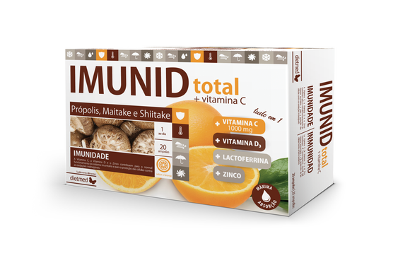 Imunid Total + Vitamina C 20 Ampolas - Dietmed - Crisdietética