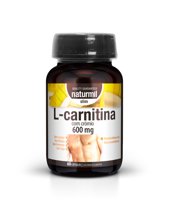L-Carnitina Slim 600mg 60 Cápsulas - Naturmil - Crisdietética
