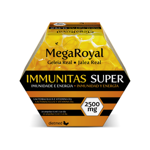 Mega Royal Immunitas Super 2500mg 20Ampolas - Dietmed - Crisdietética