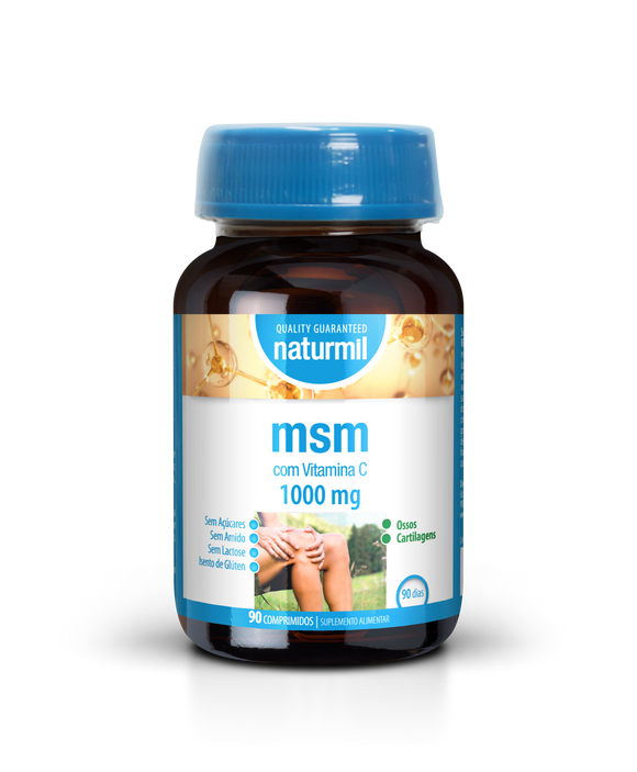 MSM 1000mg 90 Comprimidos - Naturmil - Crisdietética