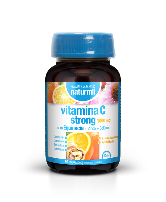 Vitamina C Strong 1000mg 60 Comprimidos - Naturmil - Crisdietética