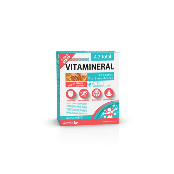 Vitamineral A-Z Total 15 Ampolas - Dietmed - Crisdietética