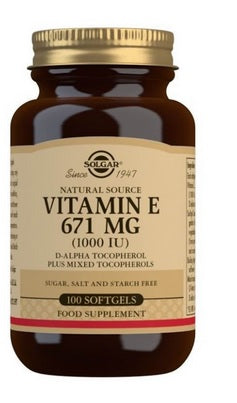Vitamina E Mixed 100 Cápsulas - Solgar - Crisdietética