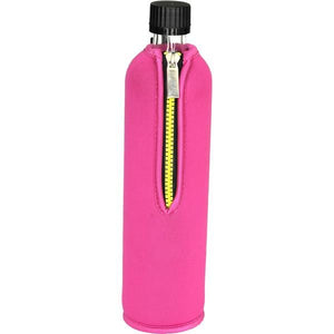 Housse en néoprène rose pour bouteille en verre - Doraplast - Crisdietética