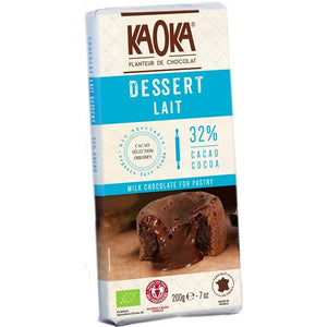 Chocolat au lait pour la cuisine biologique 200g - Kaoka - Crisdietética