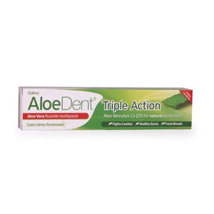 Zahnpasta mit dreifacher Wirkung und Fluorid 100 ml – Aloe Dent – ​​Crisdietética
