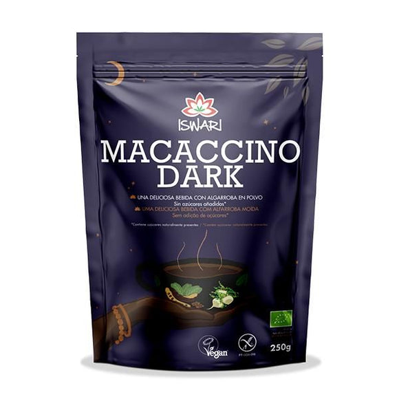 Macaccino Dark 250g - Iswari - Crisdietética
