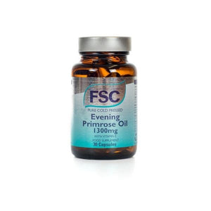 Evening Primrose Oil 1300mg + Vitamin E 30 Capsules - FSC - Crisdietética