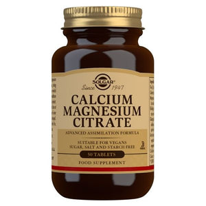 Calcium Magnesium Citrate 50 Tablets - Solgar - Crisdietética