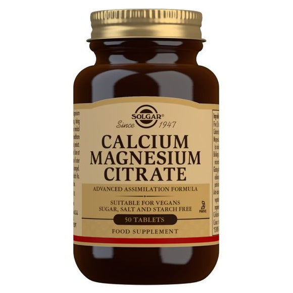 Calcium Magnesium Citrate 50 Comprimidos - Solgar - Crisdietética