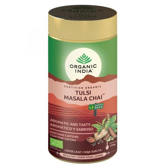 Tulsi Masala Chai Lata 100g - Organic India - Crisdietética