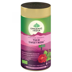 Tulsi Sweet Rose Bio Lata 100g - Organic India - Chrysdietética