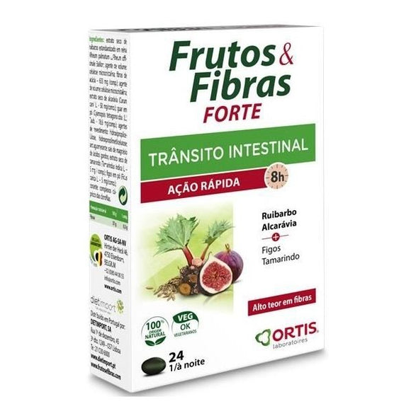Frutos e Fibras Forte 24 Comprimidos - Ortis - Crisdietética
