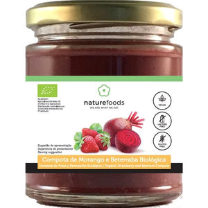 Compote de fraises et betteraves bio 170g - Naturefoods - Crisdietética