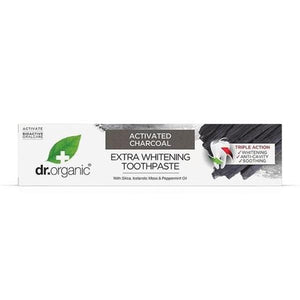 Activated Charcoal Whitening Toothpaste 100ml - Dr.Organic - Crisdietética