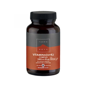 Vitamina D3 + K2 1200UI & 100 mcg 50 Capsule - Terra Nova - Chrysdietetic
