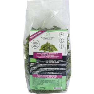 Organic Green Lentil Fusilli 250g - Naturefoods - Crisdietética