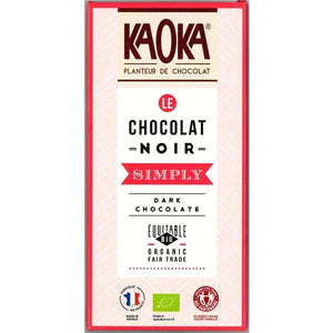 Cioccolato Fondente 58% Cacao Semplicemente Biologico 80g - Kaoka - Crisdietética