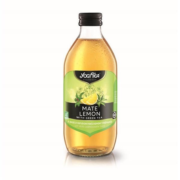 Refrigerante Biológico Ice Tea Mate Limão 330ml - Yogi Tea - Crisdietética