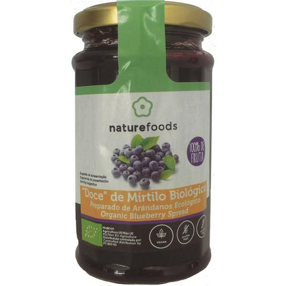 Doce 100% Fruta Mirtilo Biológico 240g - Naturefoods - Crisdietética