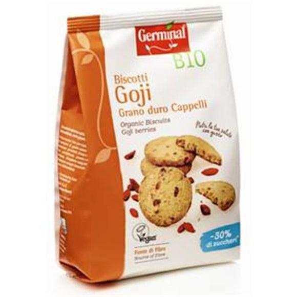 Biscoito de Trigo Integral com Bagas Goji 250g - Germinal - Crisdietética