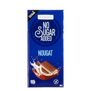 Chocolat au Lait avec Nougat Sans Sucre 100g - Frankonia - Crisdietética