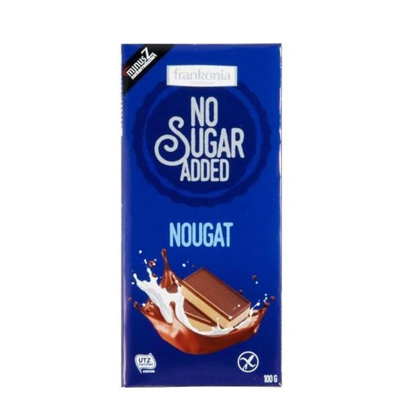 Chocolate de Leite com Nougat Sem Açucar 100g - Frankonia - Crisdietética