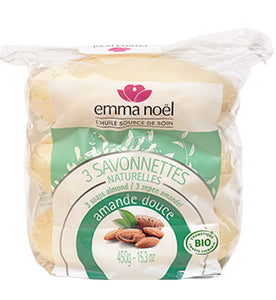Almond Soaps 3 Units 450g - Emma Noel - Crisdietética