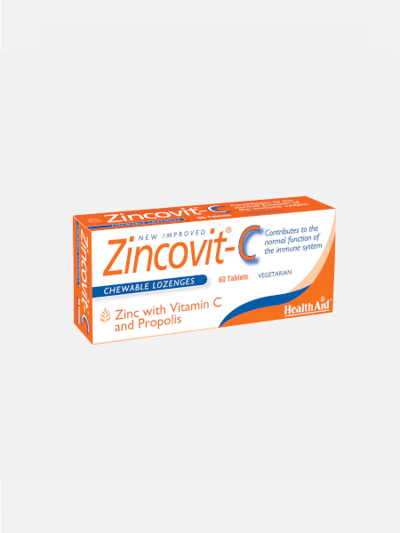 Zincovit C 60 comprimidos - Health Aid - Crisdietética