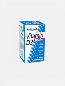 Vitamin D3 1000IU 30 Pills - Health Aid - Crisdietética