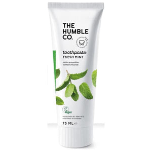 Mint Fluoride Toothpaste 75ml - The Humble Co - Crisdietética