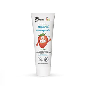 Fluoride Strawberry Toothpaste for Children 75ml - The Humble Co - Crisdietética