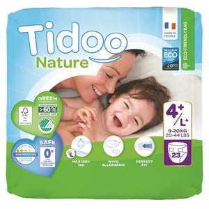 生态尿布大小4L + 9-20kg-Tidoo-Crisdietética