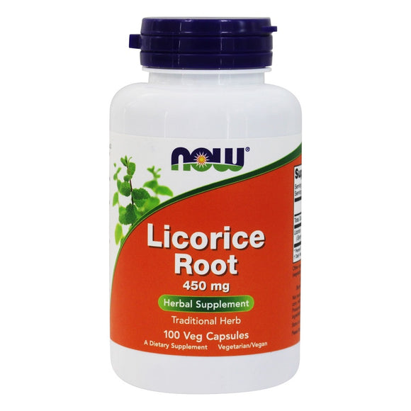 Licorice Root 450Mg 100 cápsulas - NOW - Crisdietética