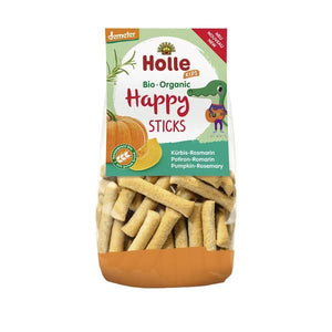 Happy Wheat Snack Sticks con Calabaza y Romero 100g - Holle - Crisdietética